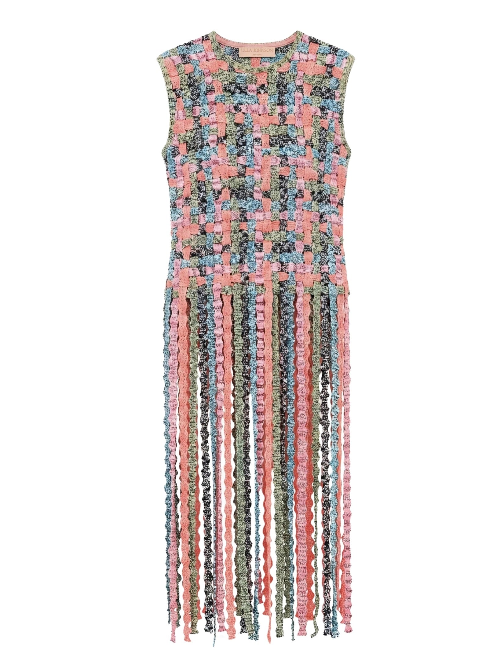Alexis knit dress w fringe