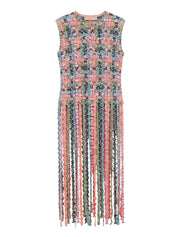 Alexis knit dress w fringe