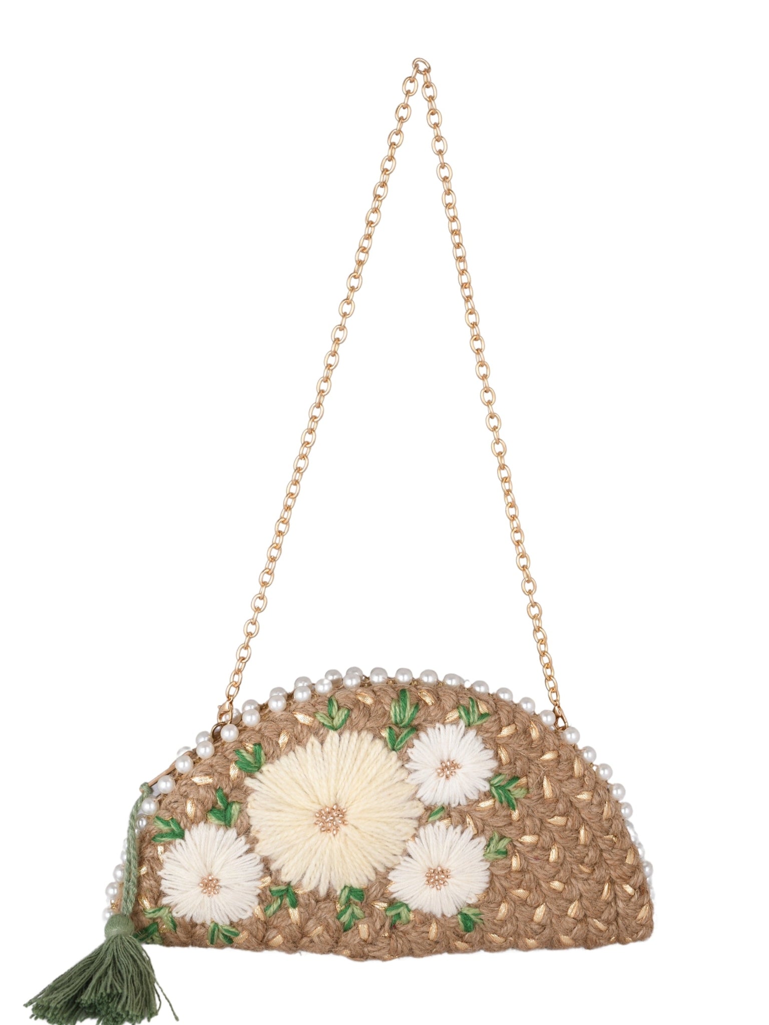 White daisy floral clutch white daisies