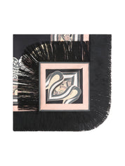 Reversible fringe foulard 90 ambrosia placee