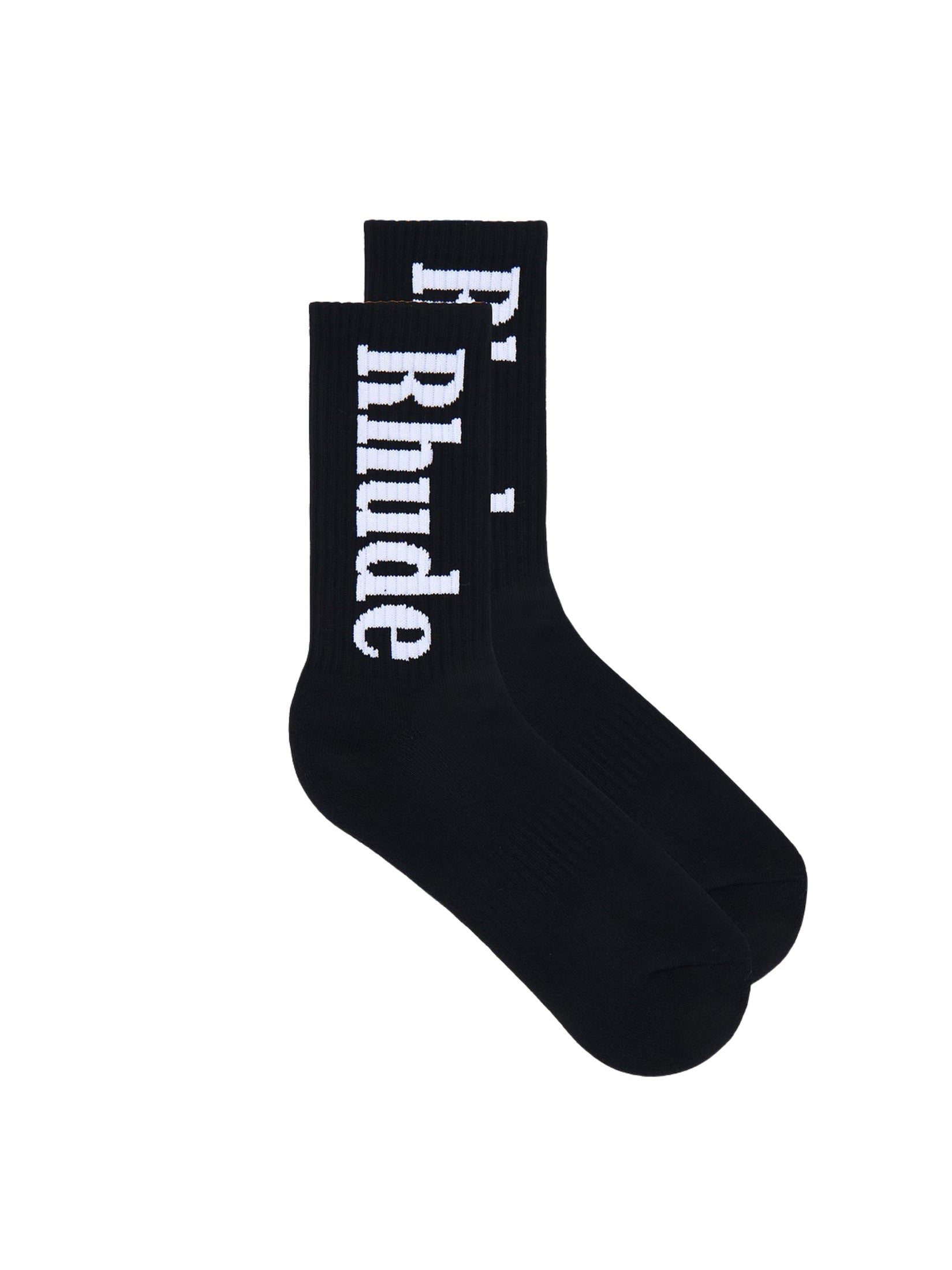 Rhude vertical logo sock