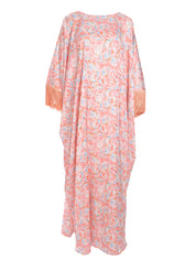 ORANGE COLOR KAFTAN WITH ORANGE COLOR ON THE SLEEVES