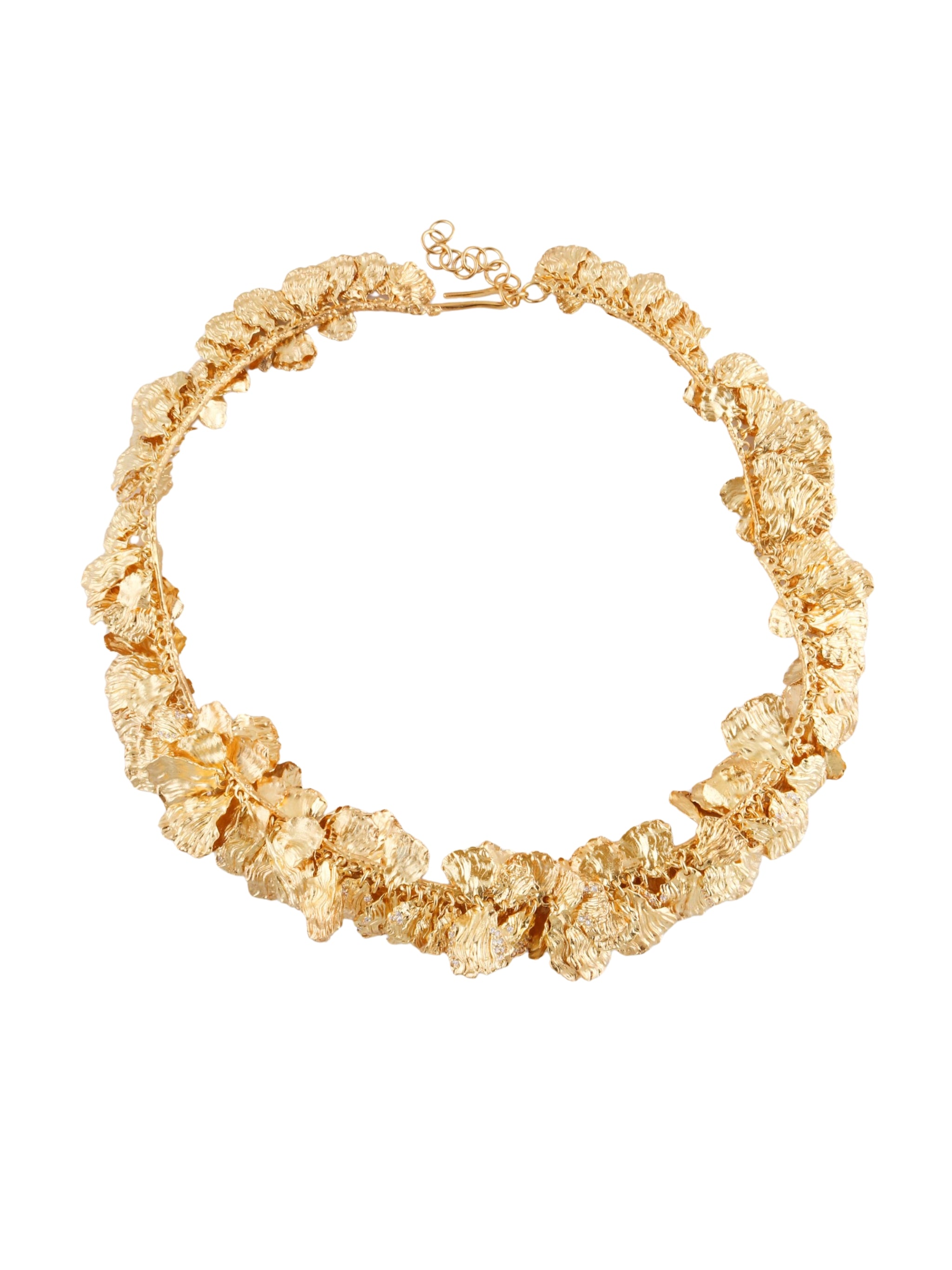 Statement multi dangling petals necklace