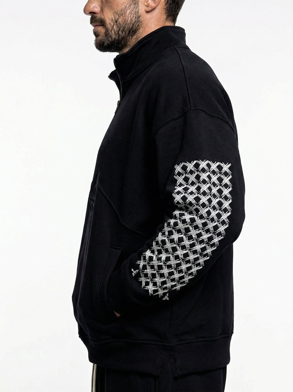 Exit society half zip crewneck