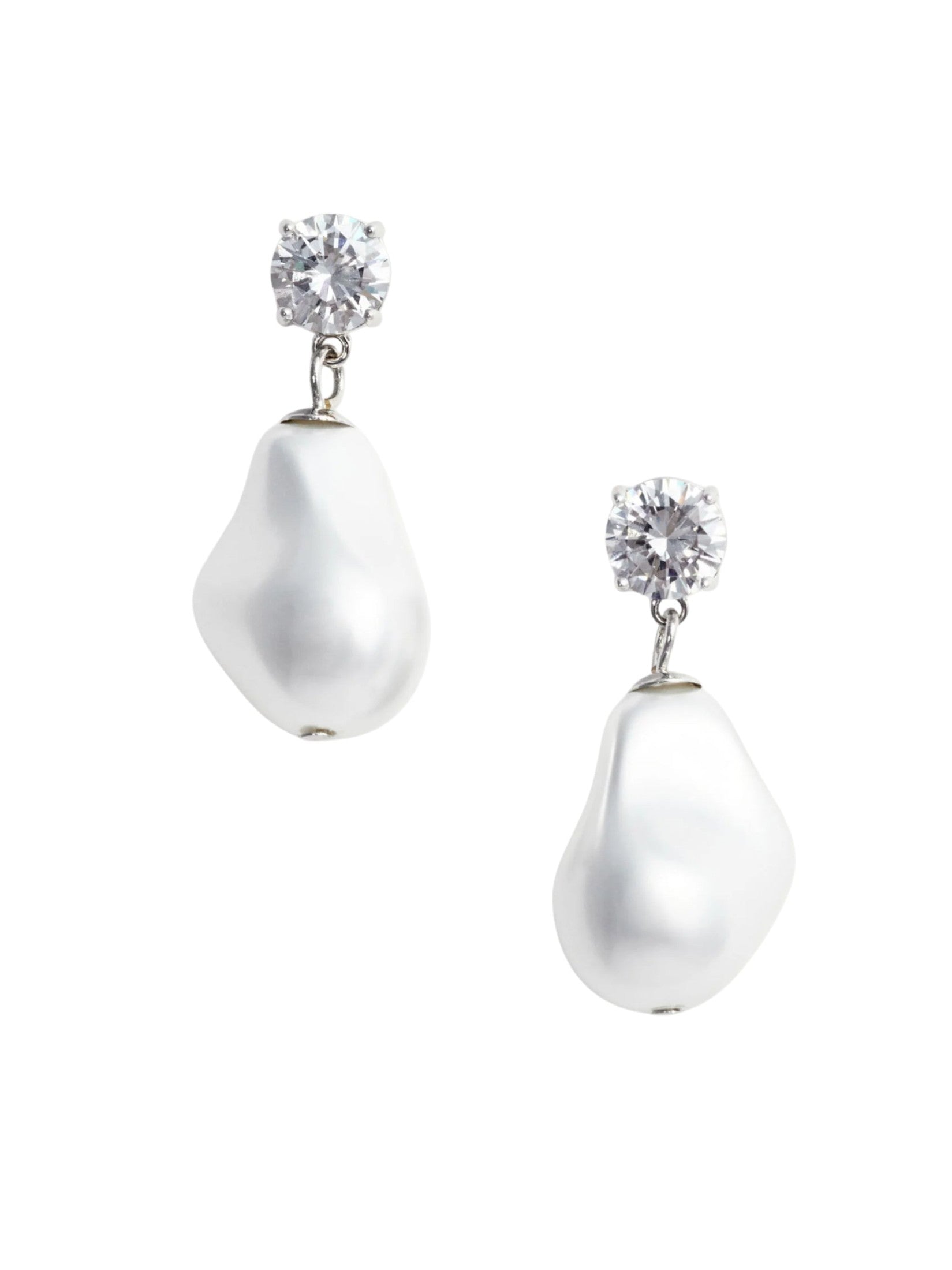 Mottled pearl earrings