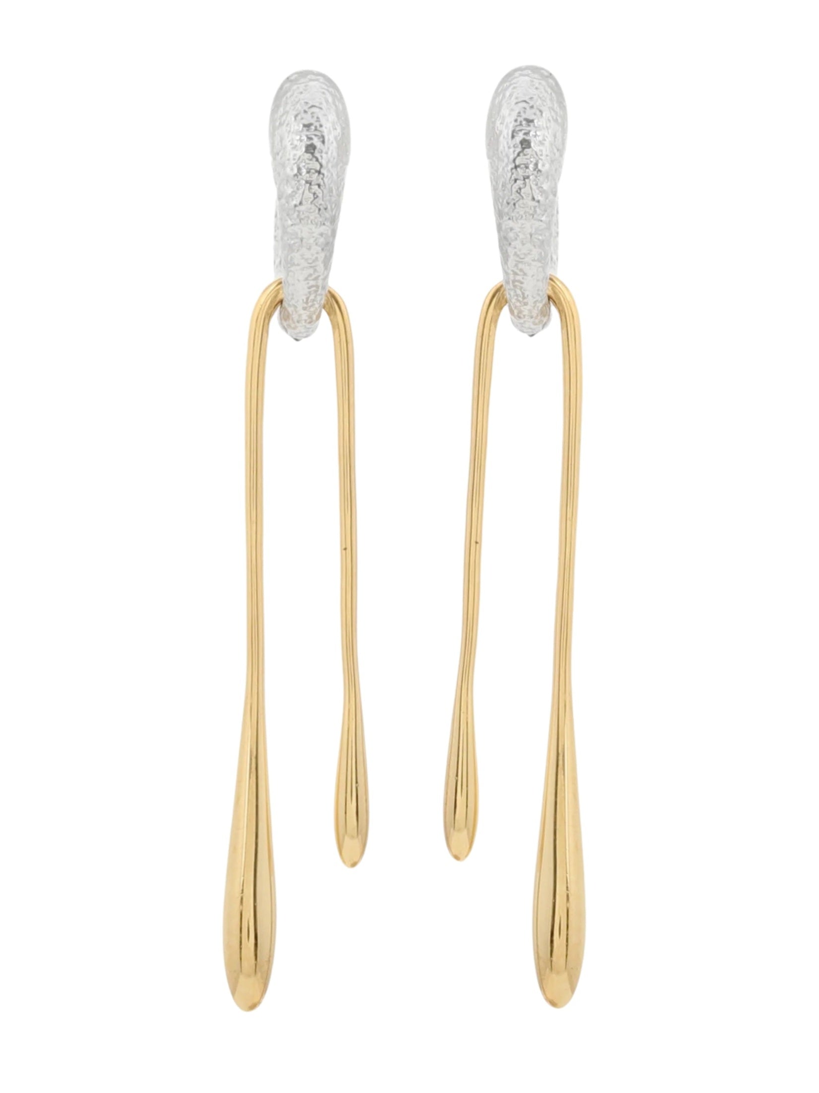 Althea earrings in sterling silver & 18k gold vermeil and rhodium