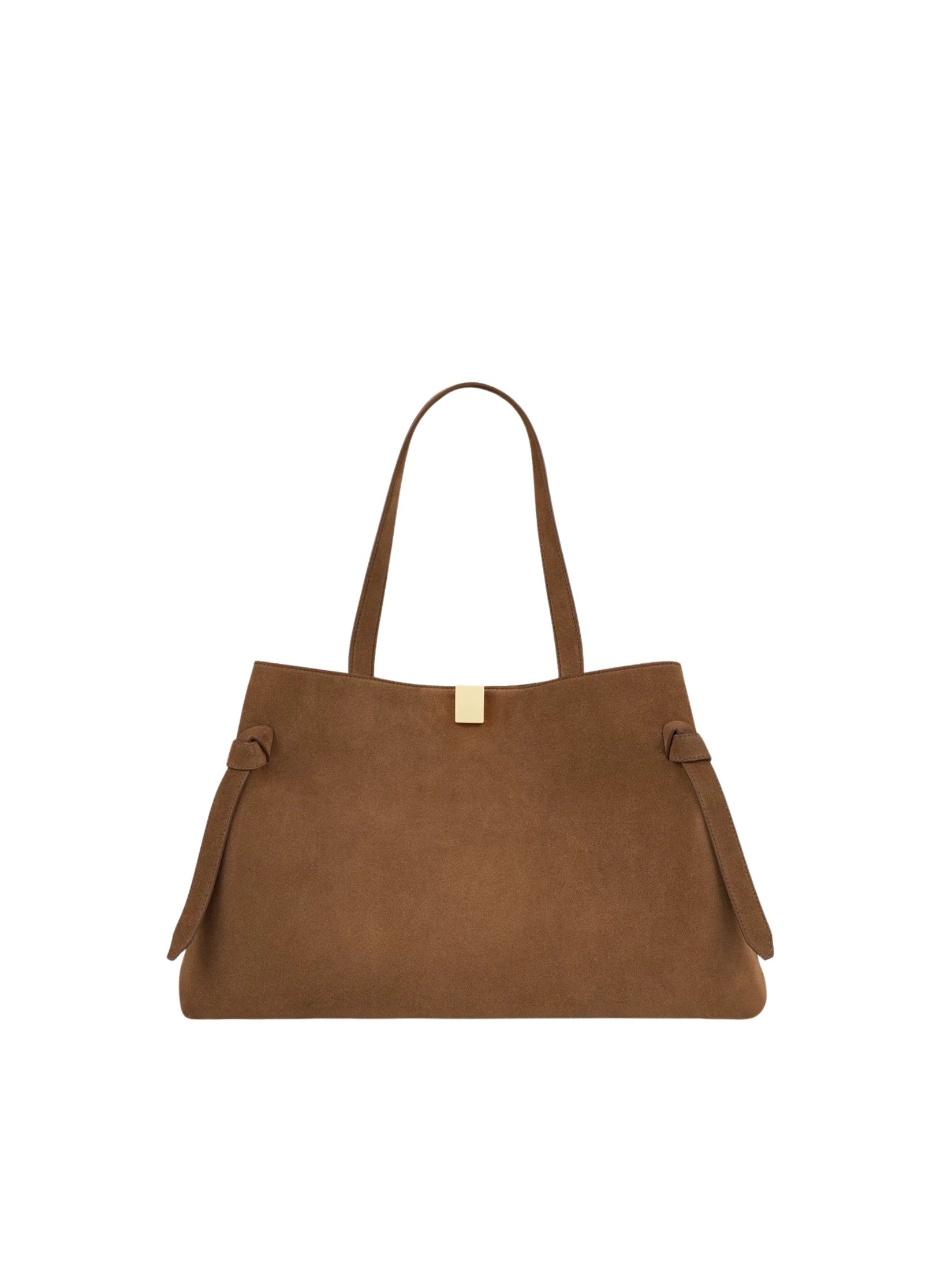 Gyoza tote cognac suede