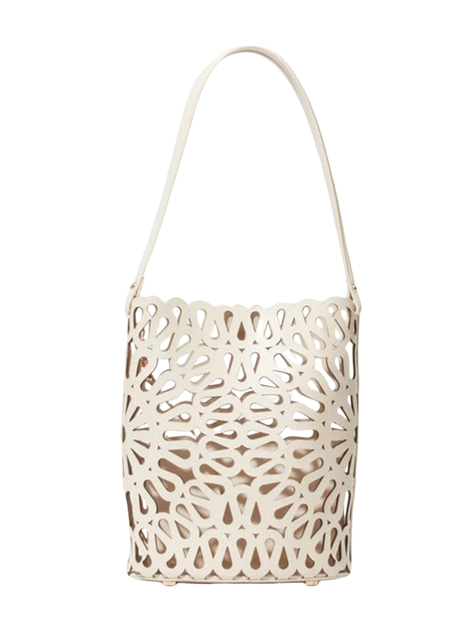 Mccall laser cut leather bucket bag