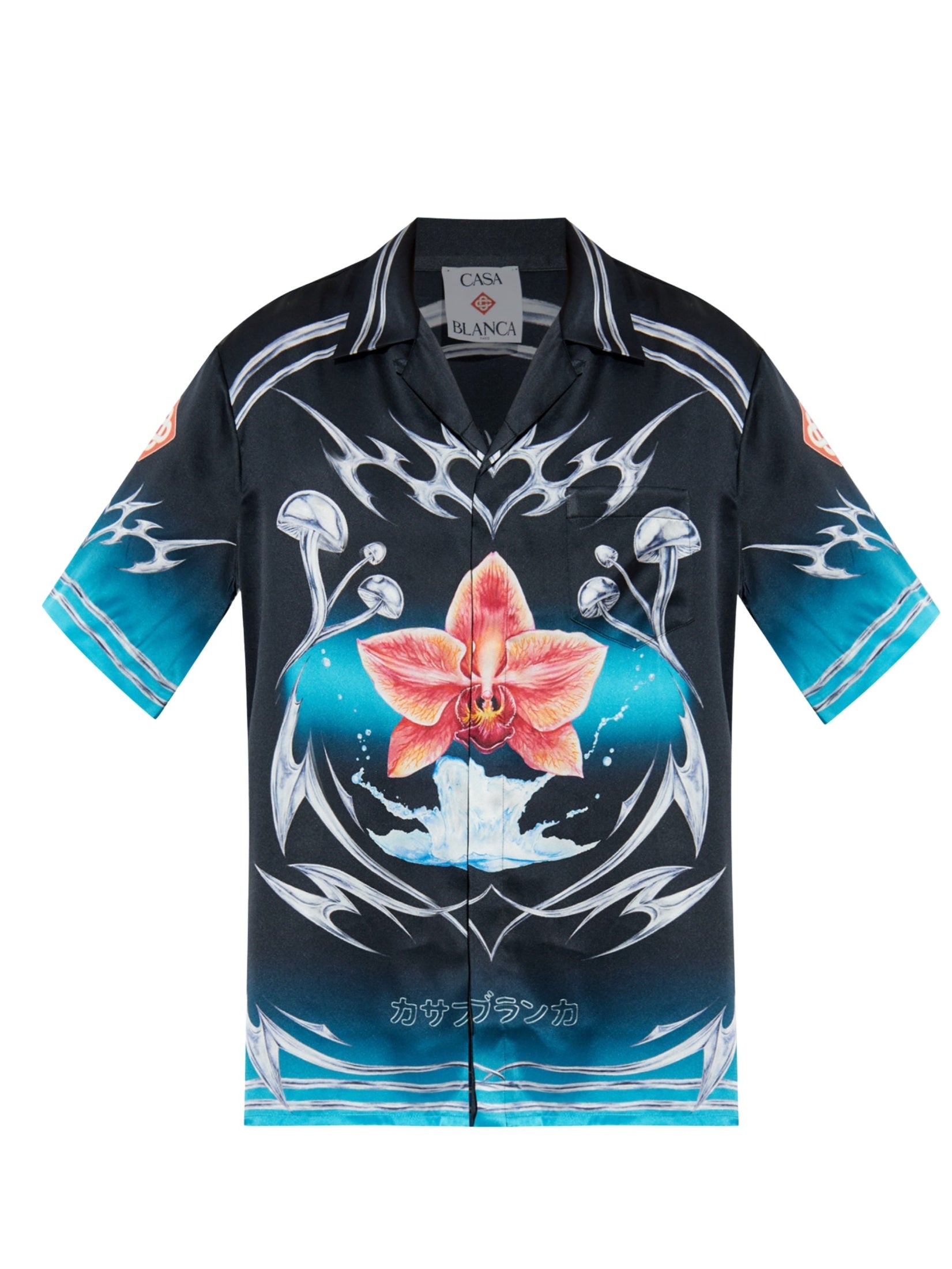 Cuban collar short sleeve shirt