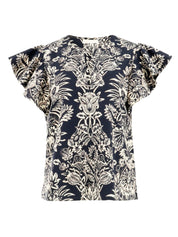 Severine flutter sleeve top