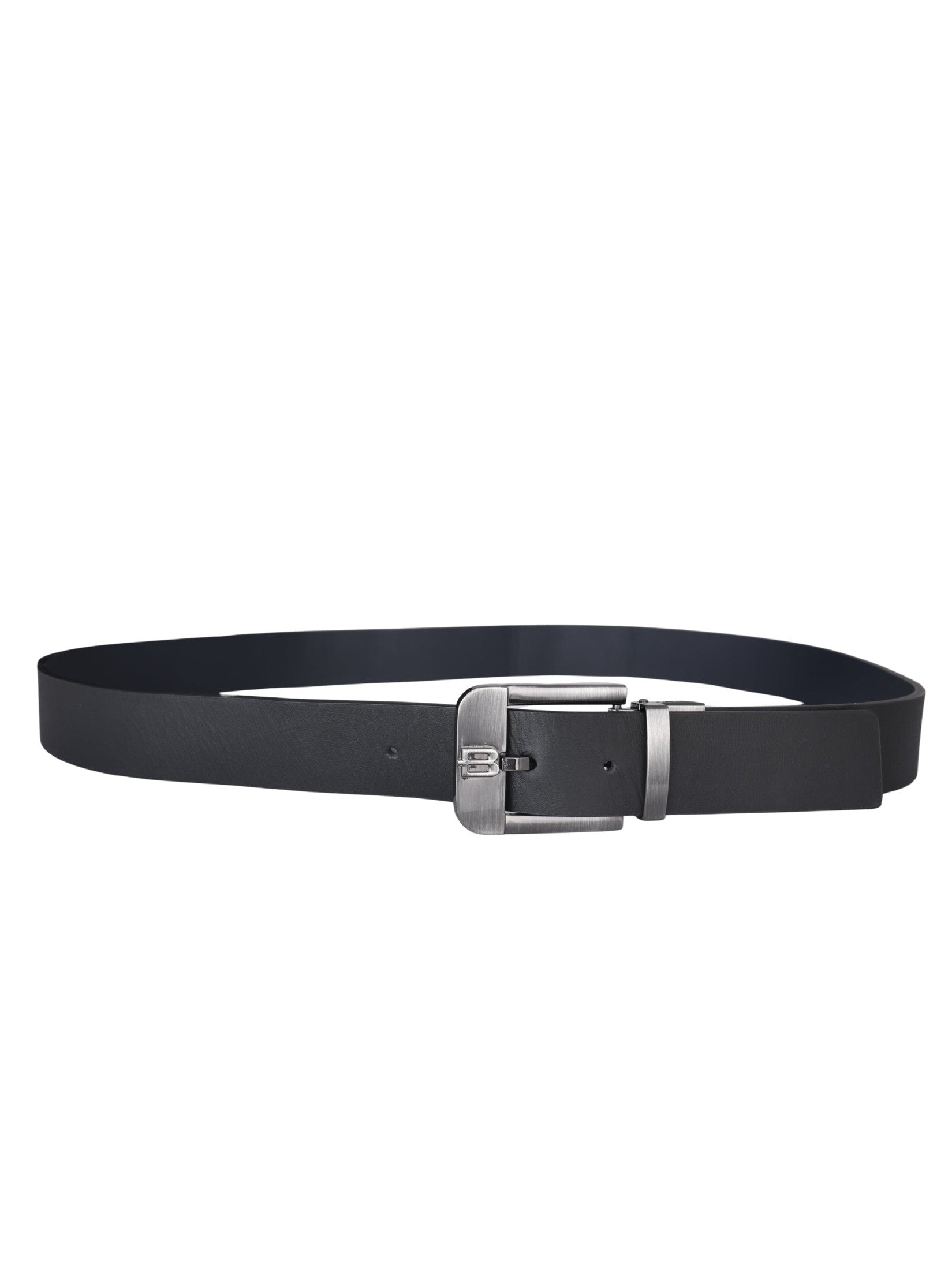 Reversible belt calfskin black and n. blue