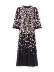 SYLVIA ROSE ROUND NECK ANKLE GOWN