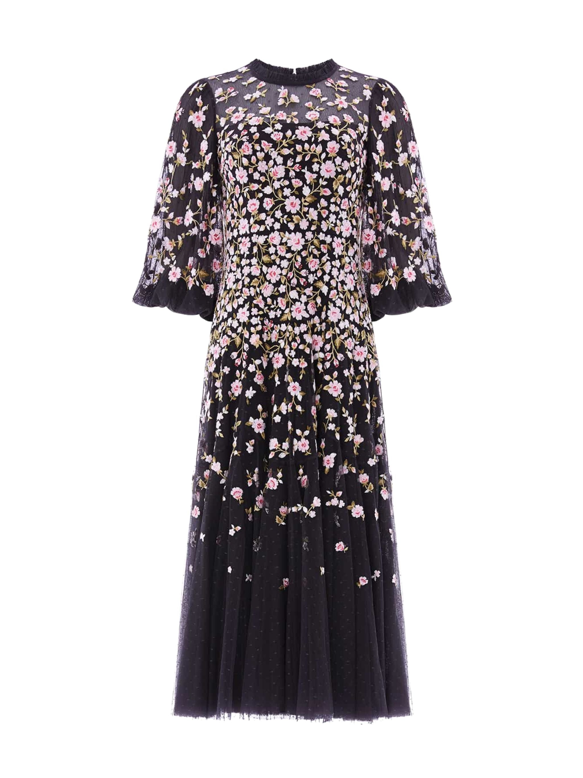 SYLVIA ROSE ROUND NECK ANKLE GOWN