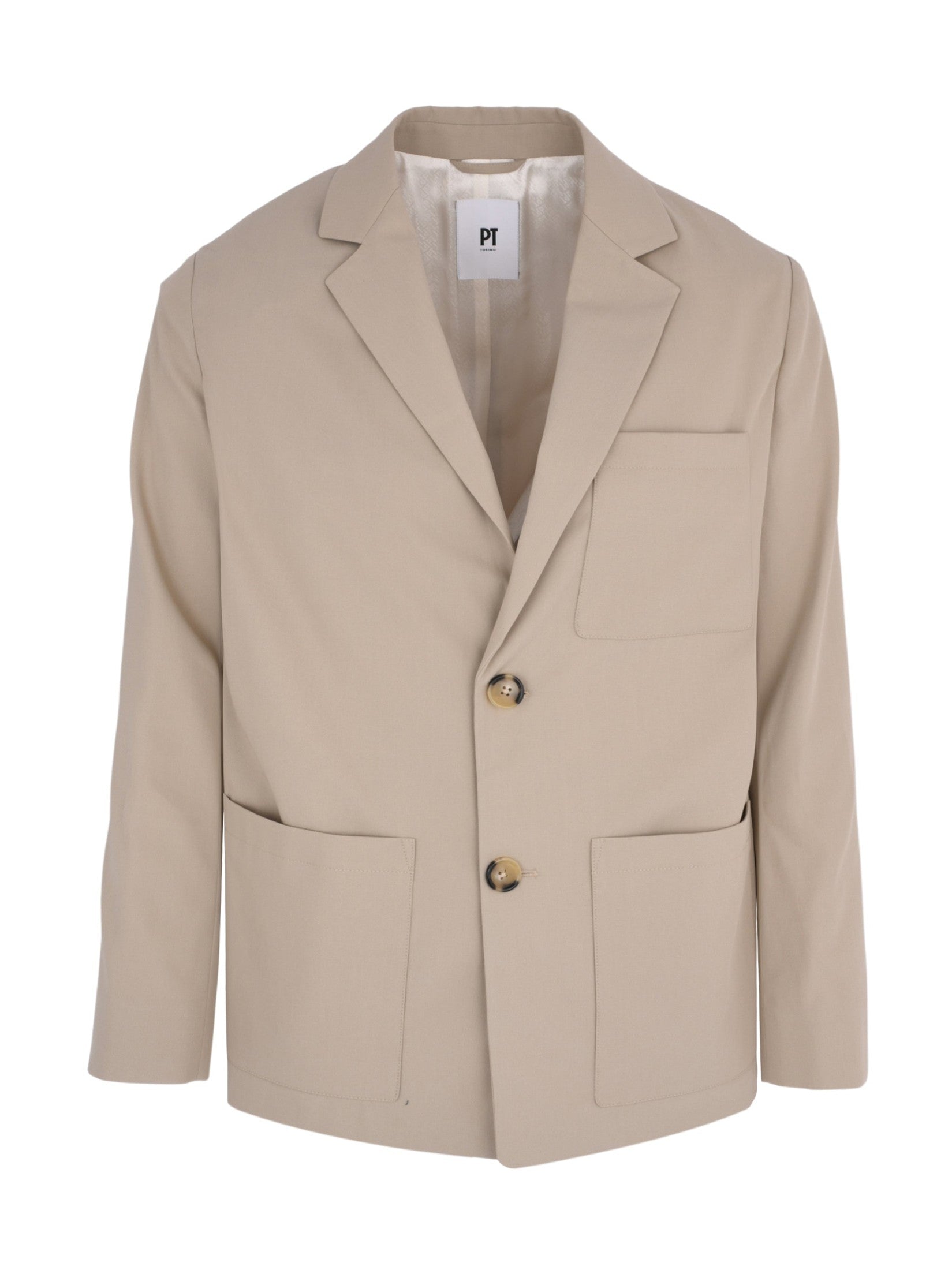 Jacket single breasted jacket patch pockets undecostructed lined comfort fit