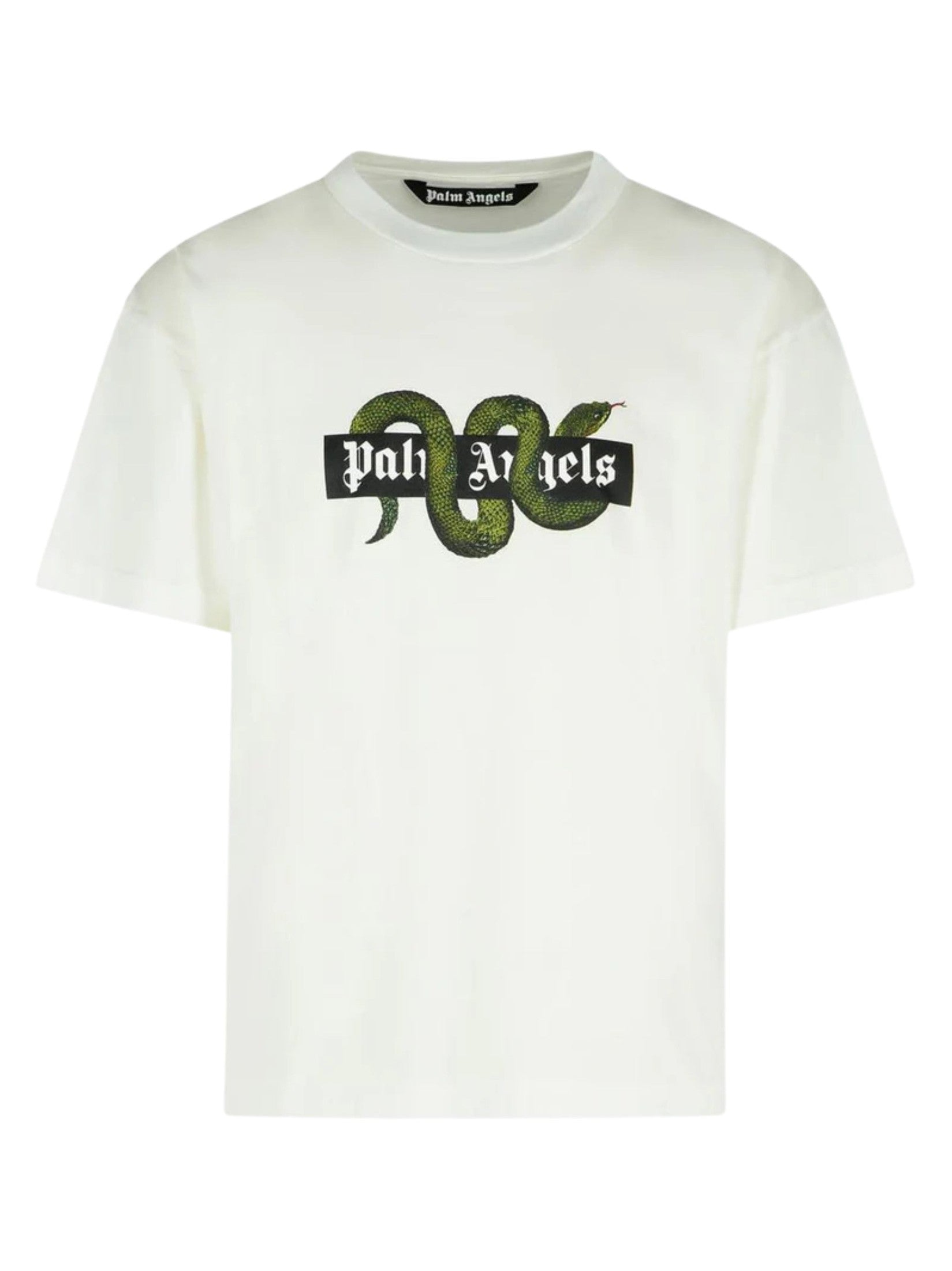 Snake box logo reg tee off white green