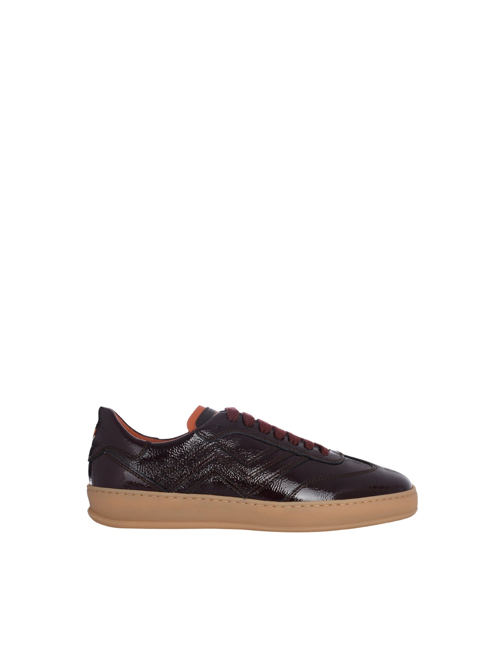 Anne sneaker naplak patent leather burgundy