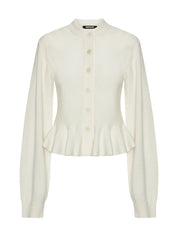 Sculptured knit cardigan