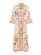 Indra plunge midi dress