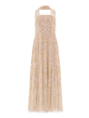 Forget-me-not strapless gown