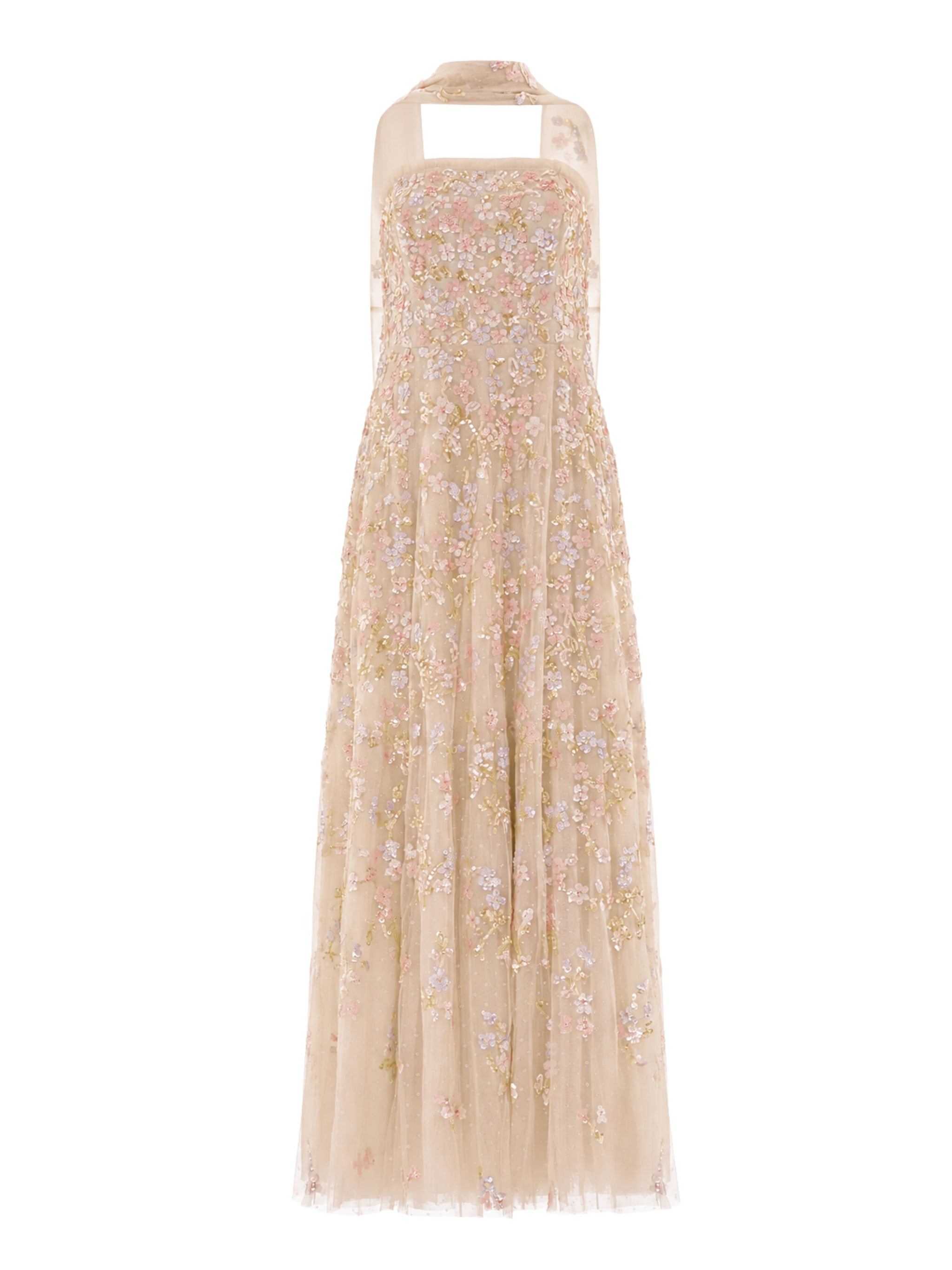 Forget-me-not strapless gown