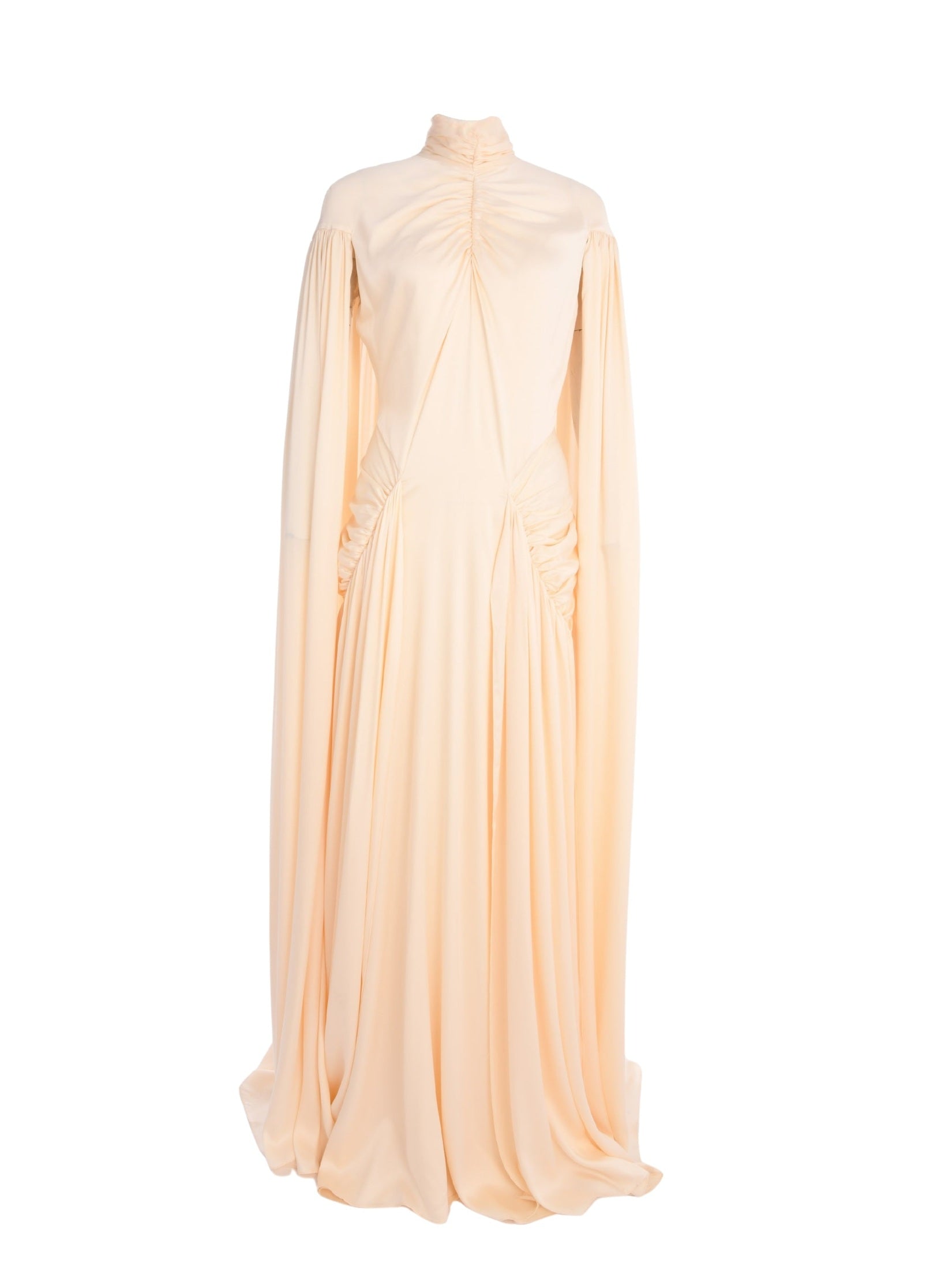 Cape look bone dress