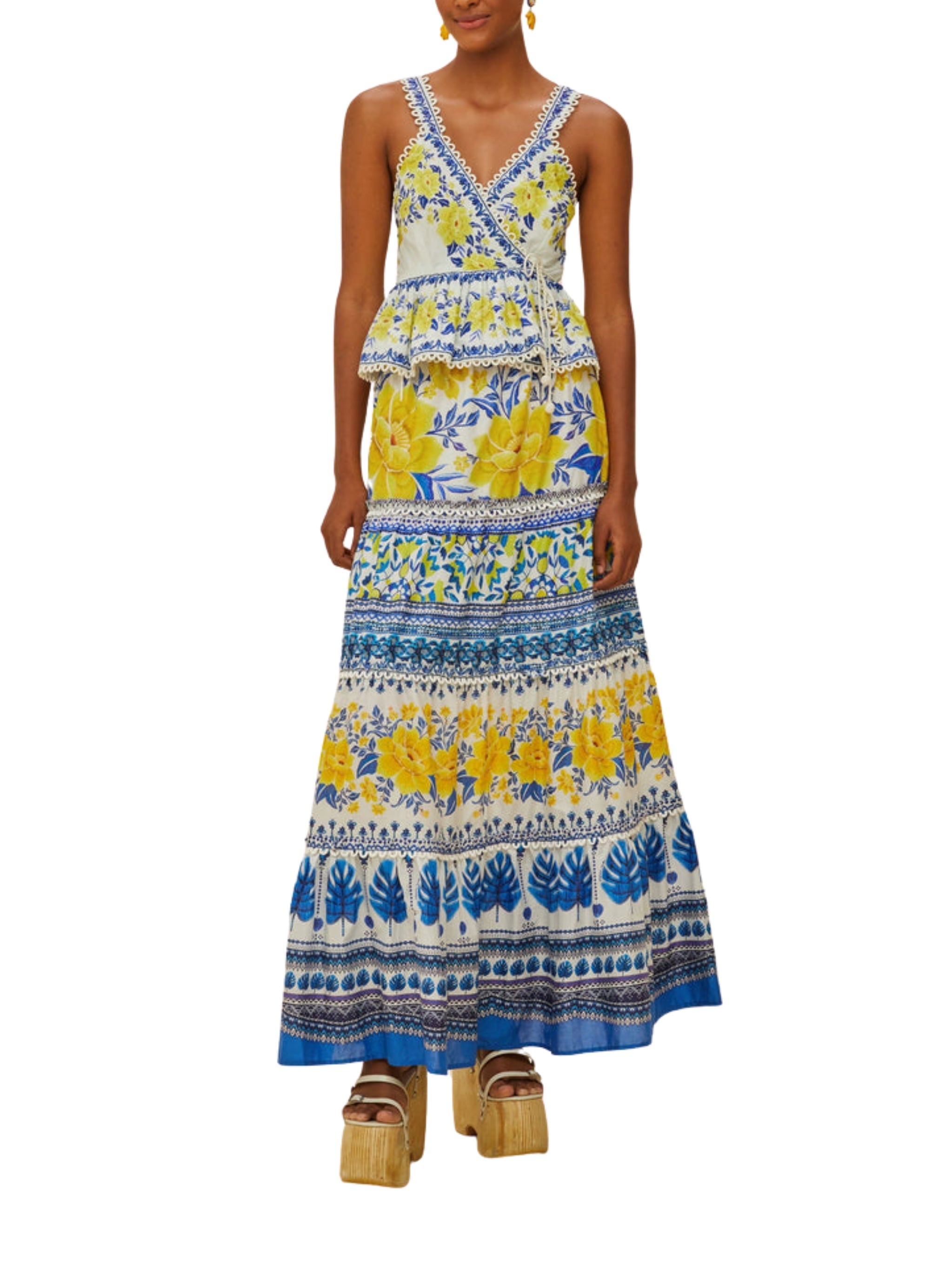 ZULI OFF-WHITE LOW RISE MAXI SKIRT