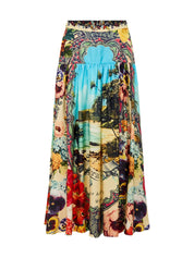 FITTED WAIST GATHERED SKIRT