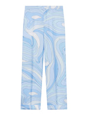 Marmo print silk pants