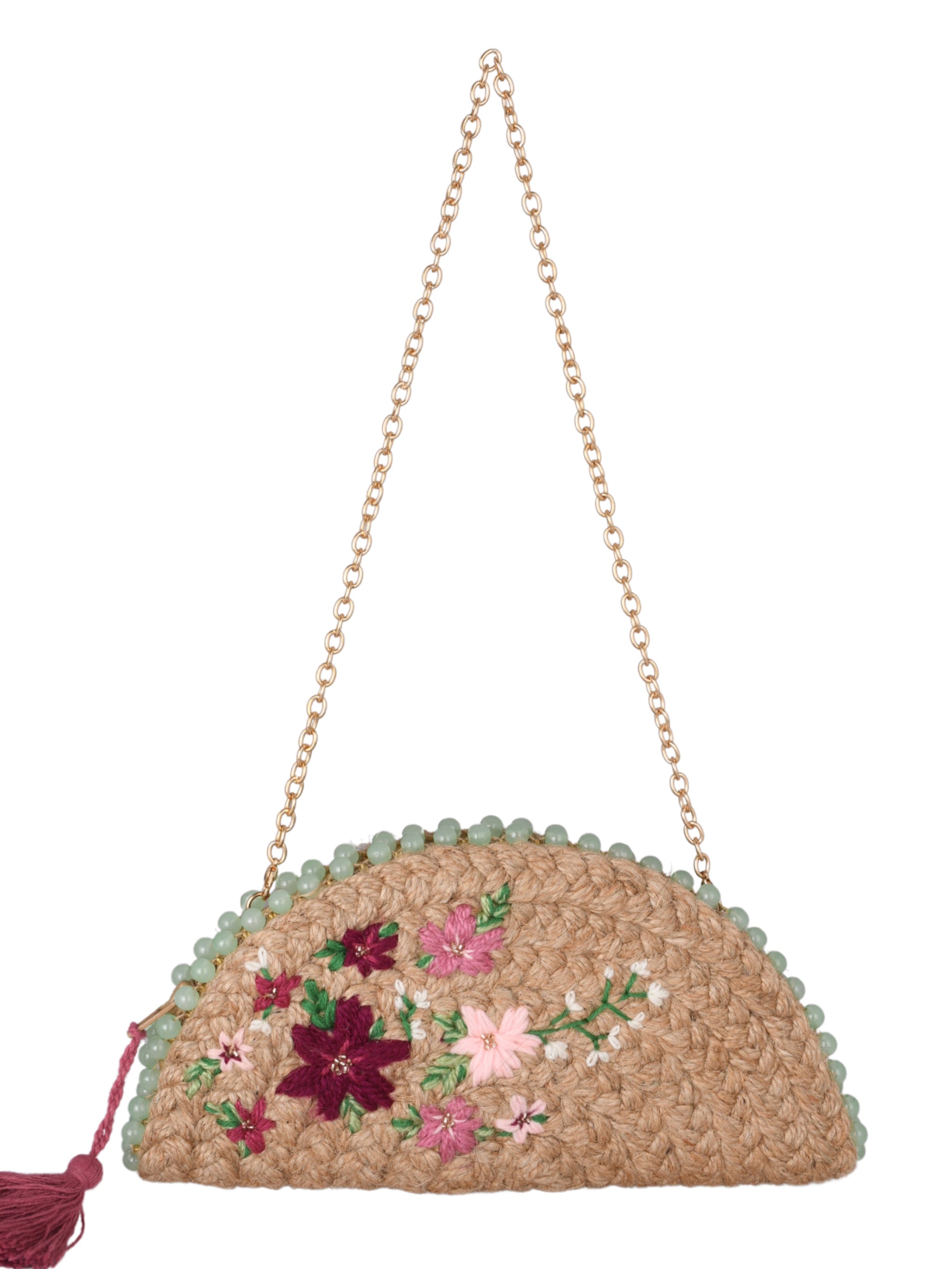 Pink floral garden clutch pink floral garden