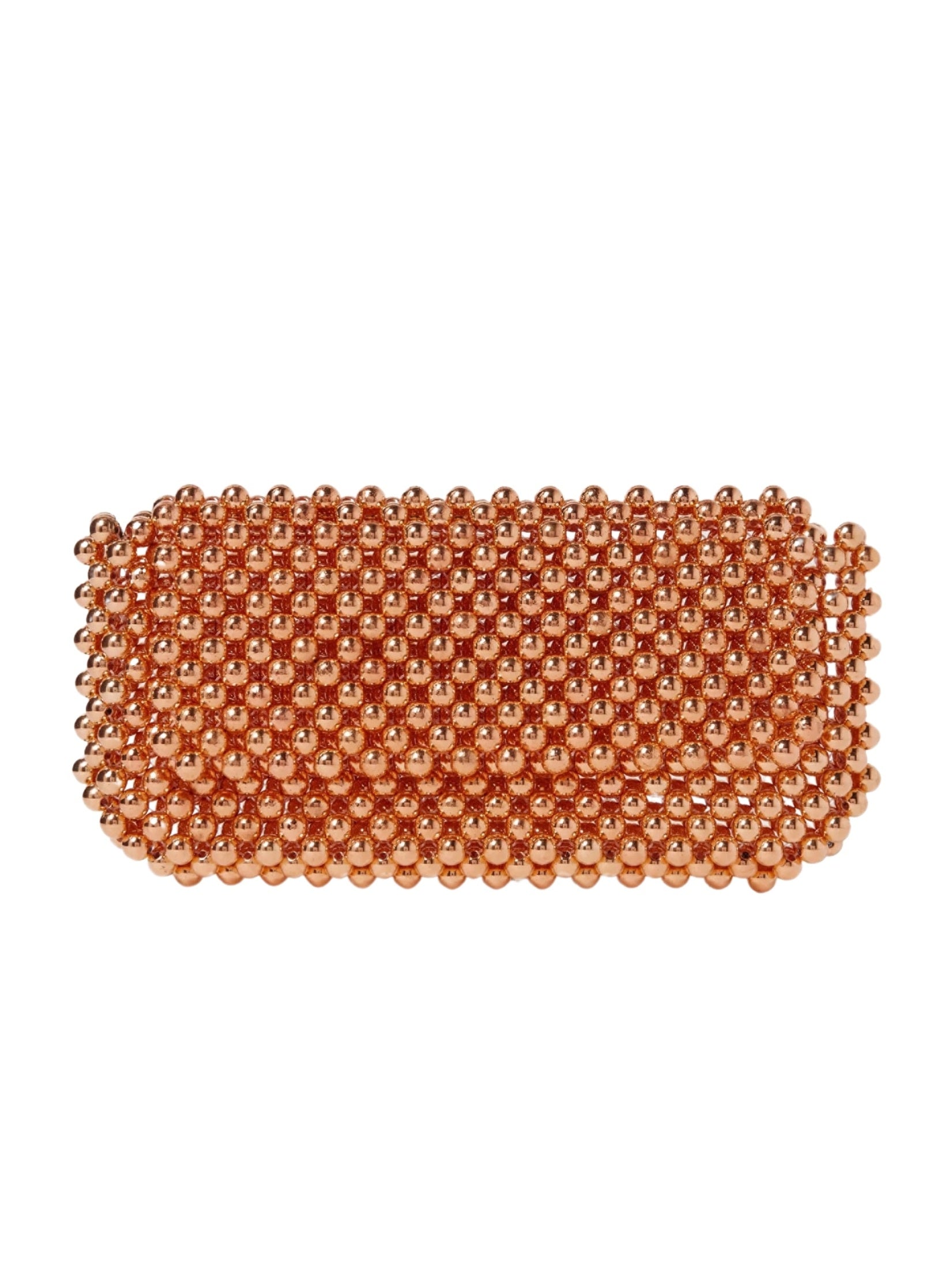 Rose gold clover clutch