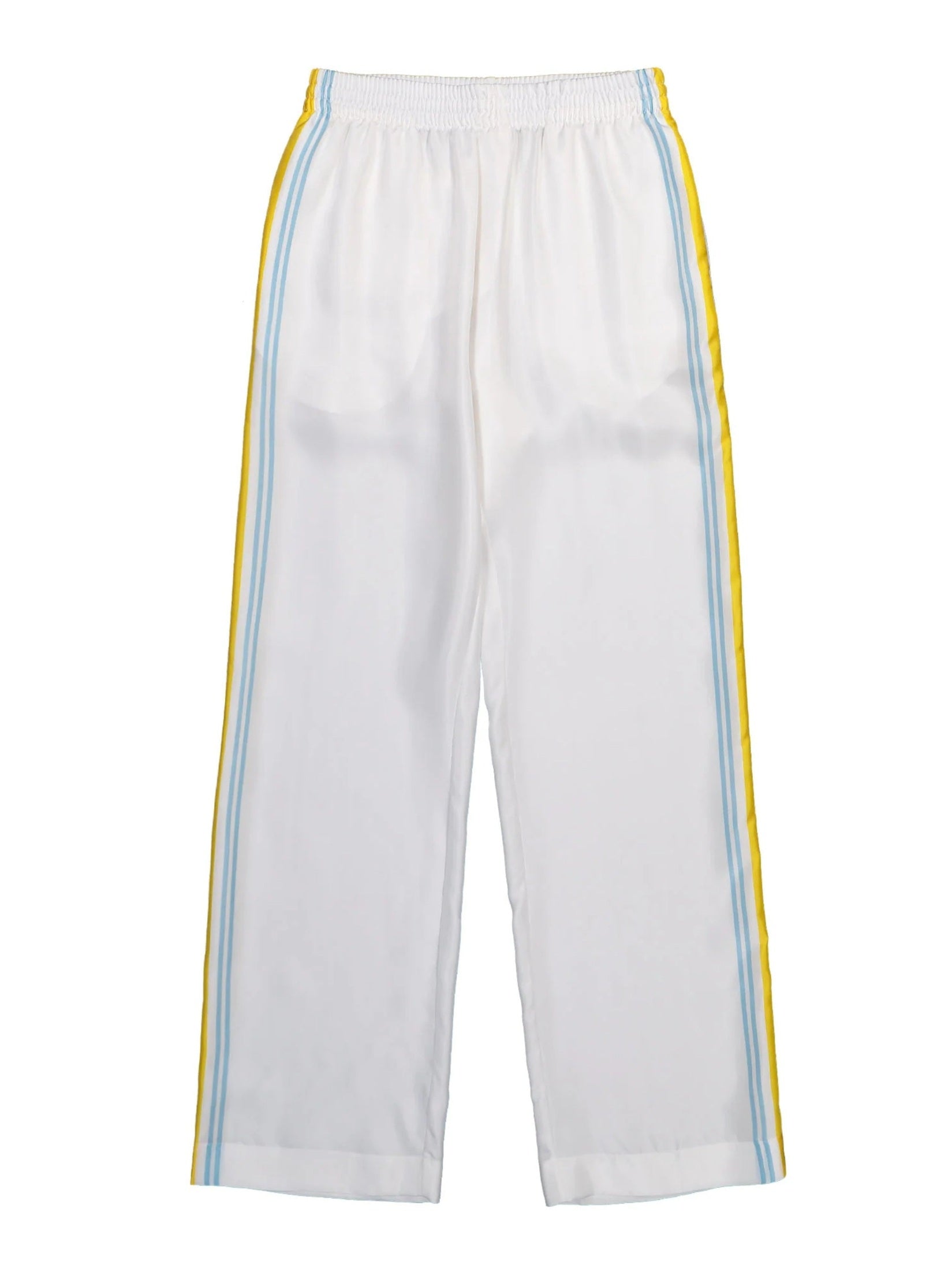 Tennis landscape silk twill trousers