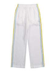 Tennis landscape silk twill trousers