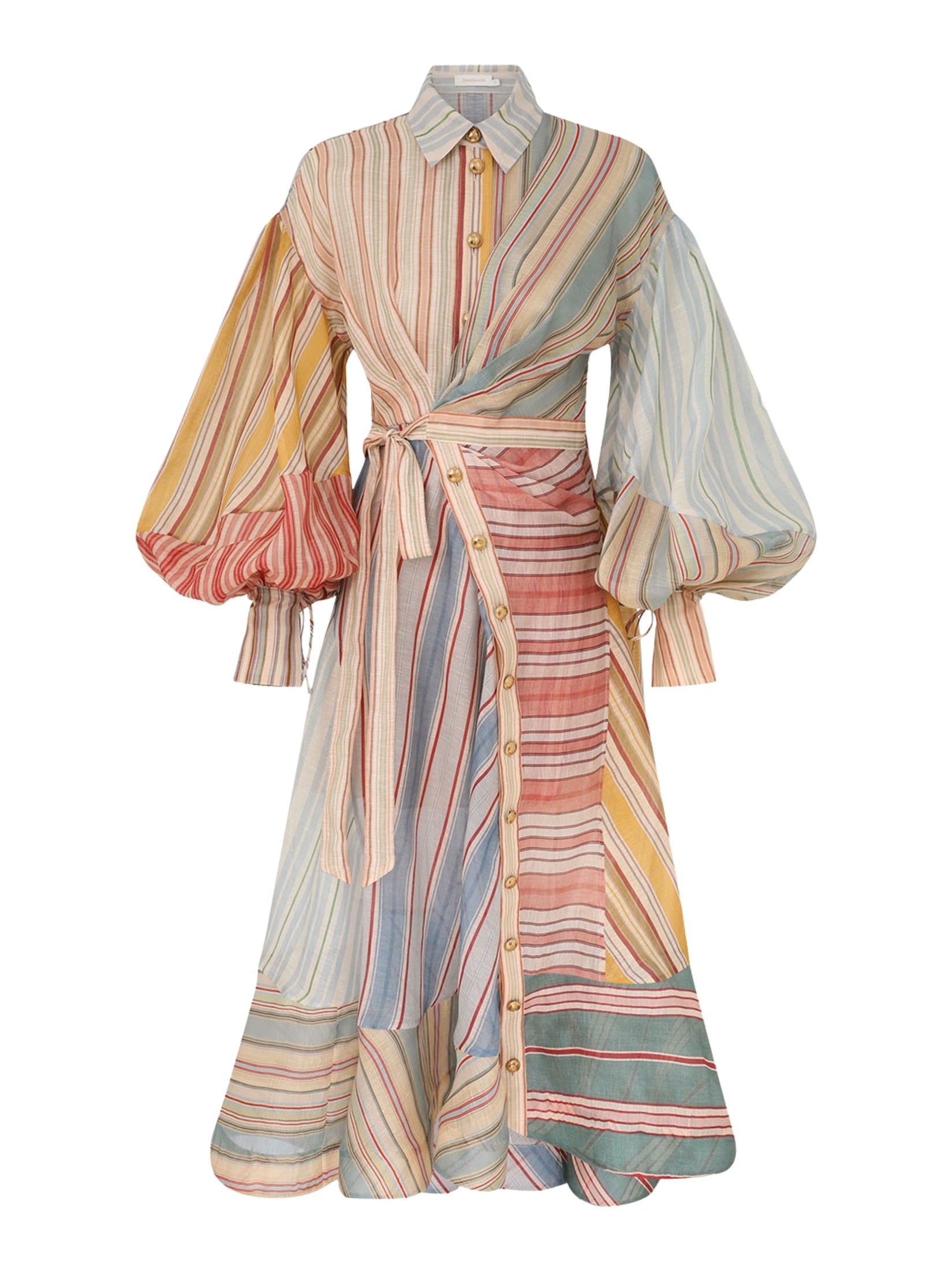 Rebellion striped midi dress