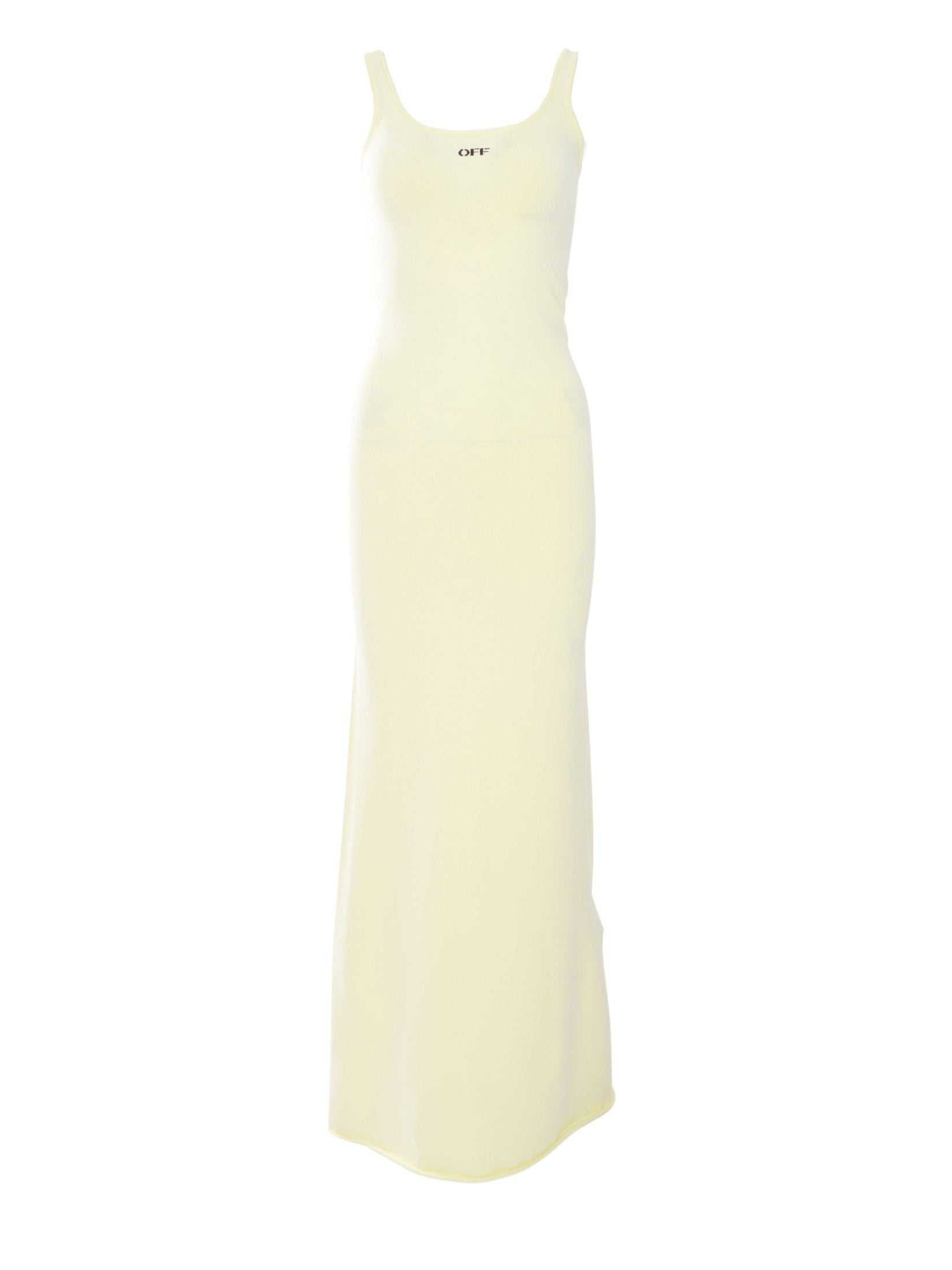 Off stamp slick long tank dre lime cream