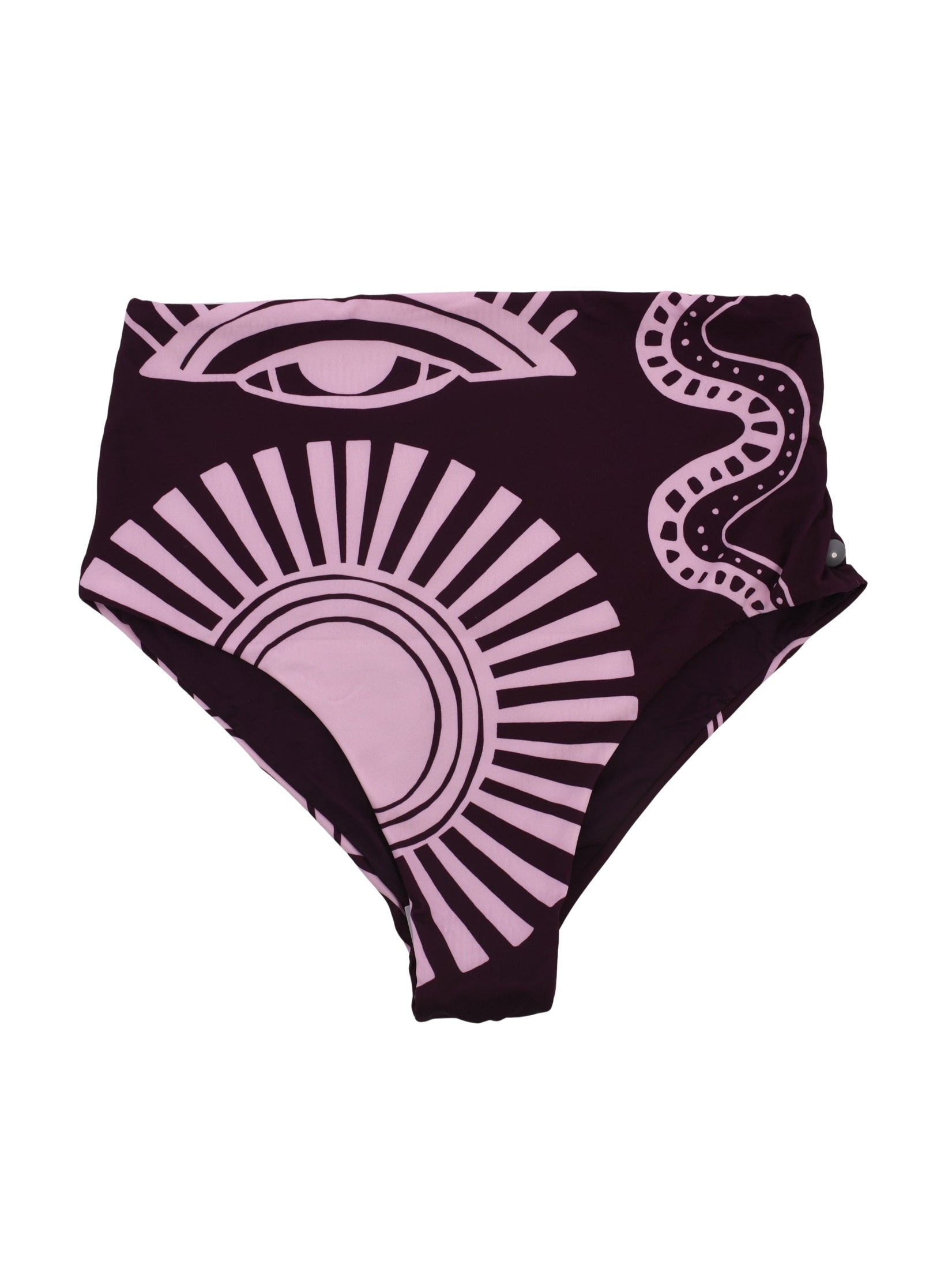 Strapless bikini top with front sun hardware detail
