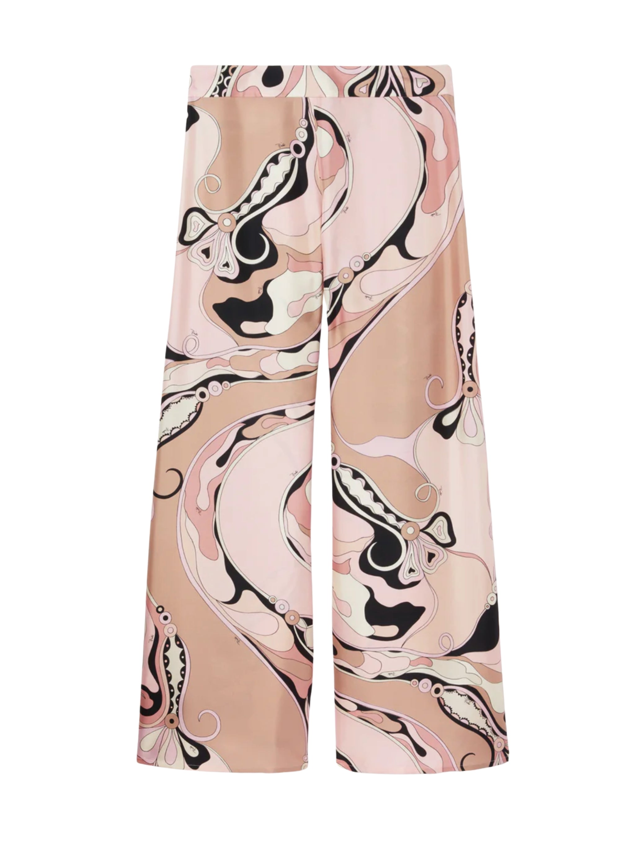 Orchid Print Silk Trousers