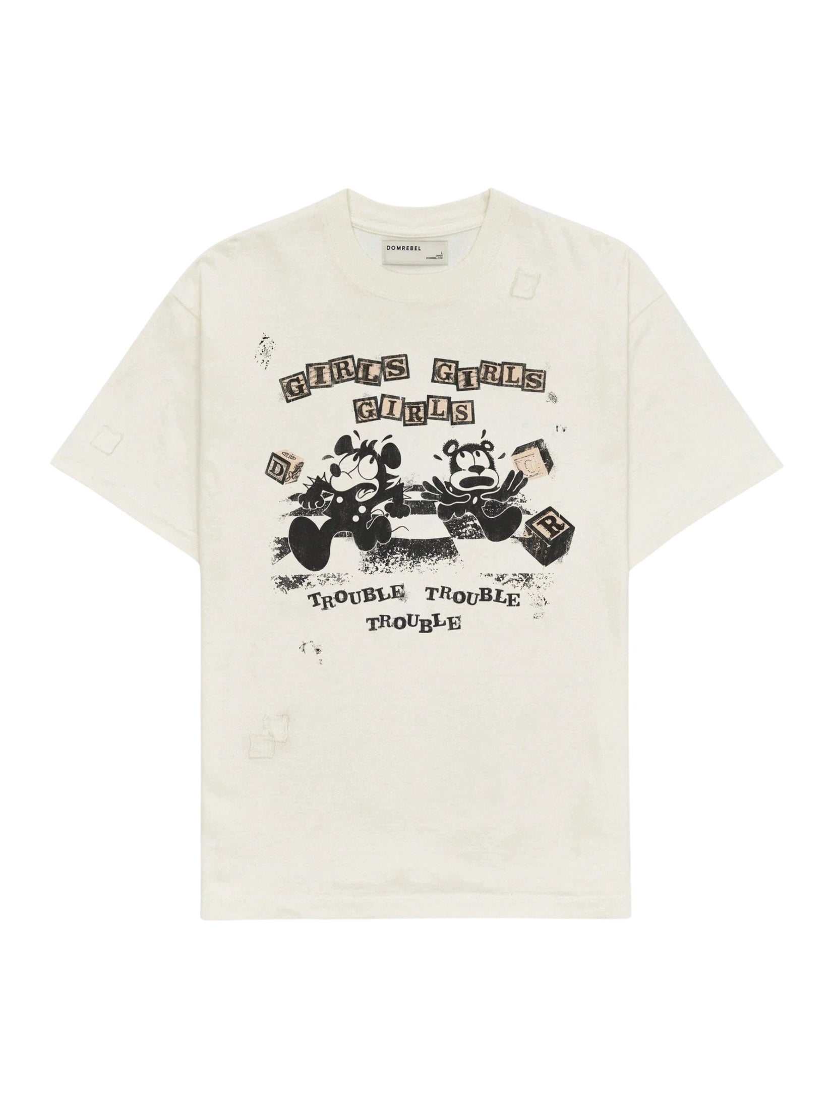 Girlies t-shirt old white