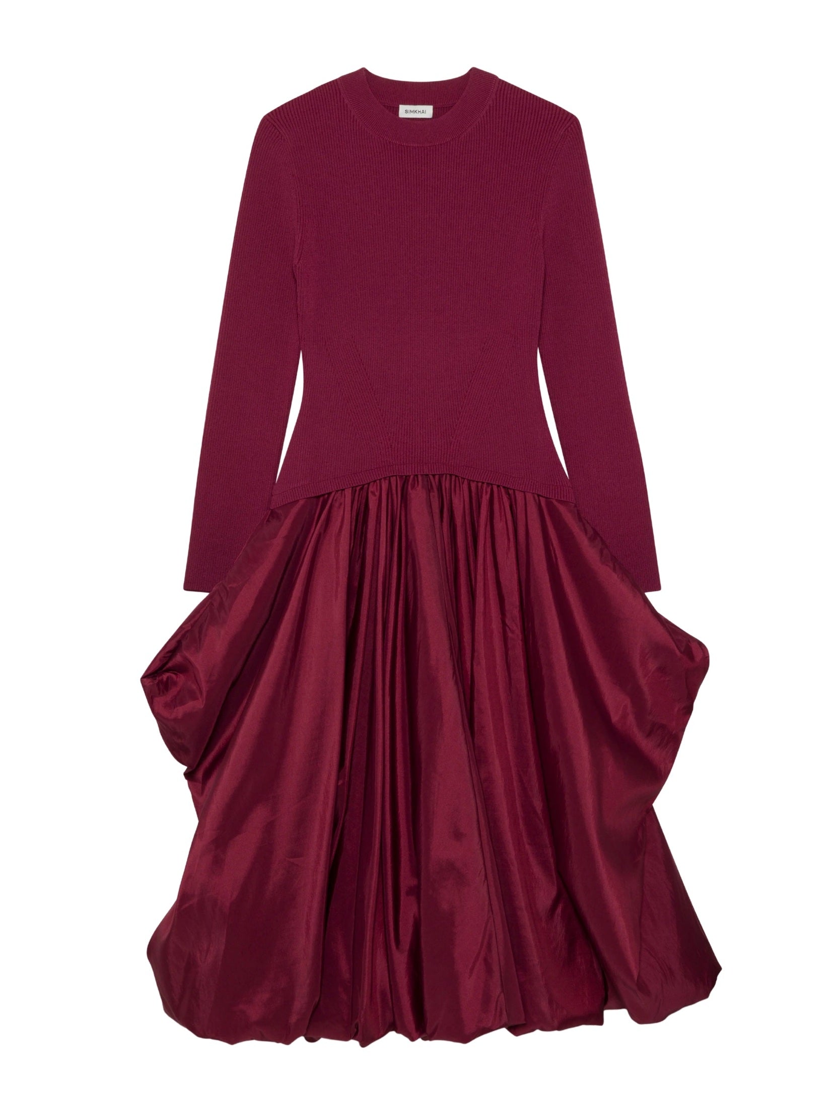 Kenlie l/s mock neck midi dress