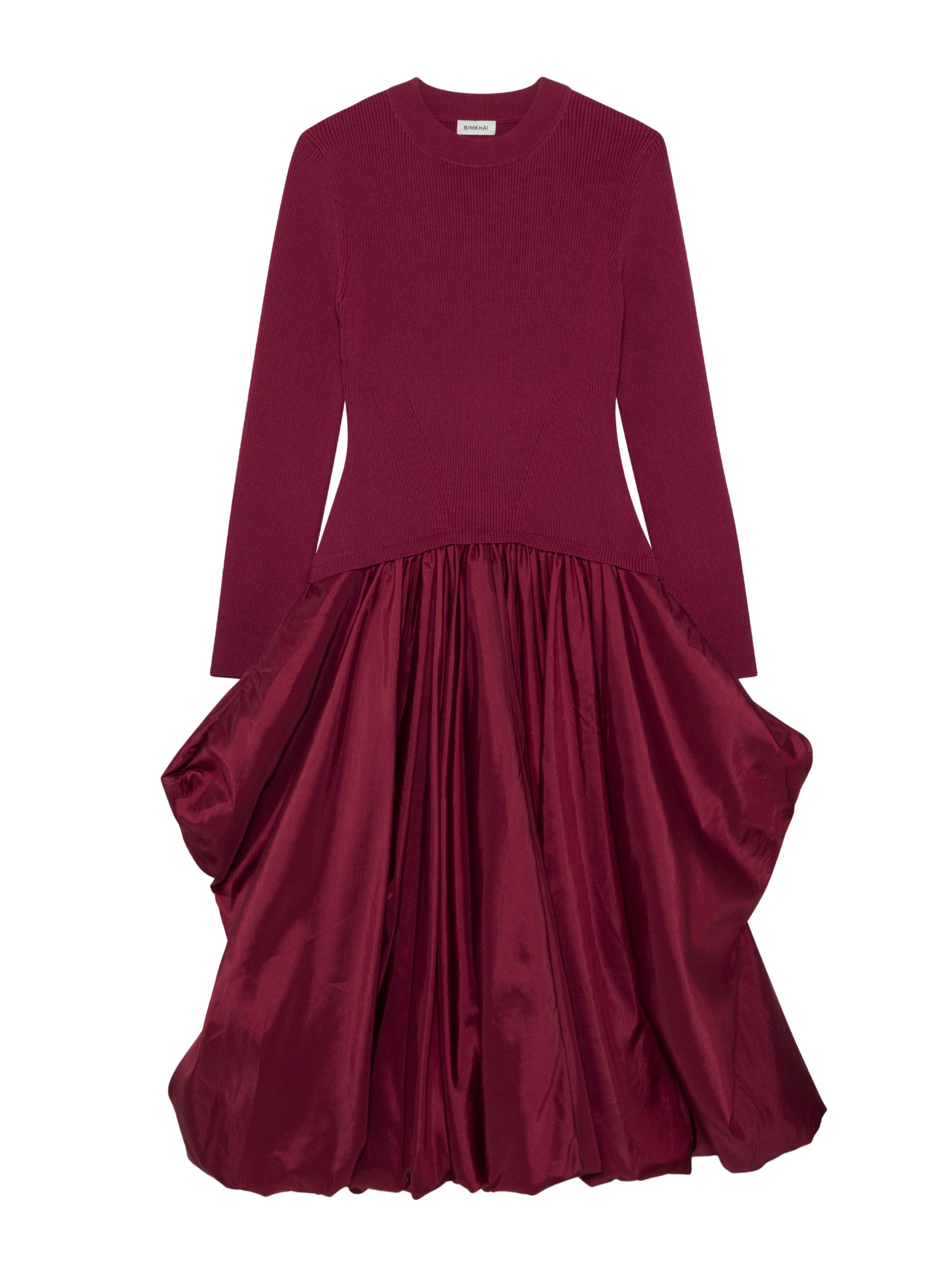 Kenlie l/s mock neck midi dress