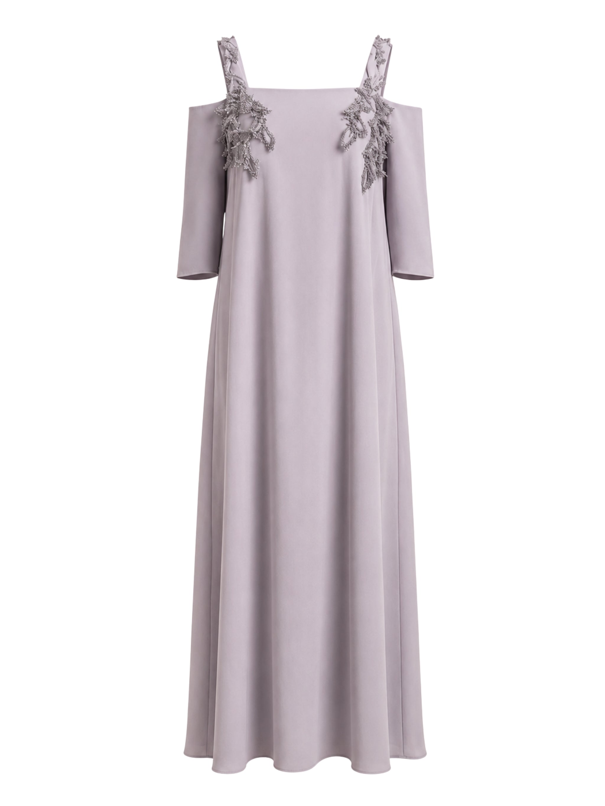 Purple Cold-Shoulder Dress
