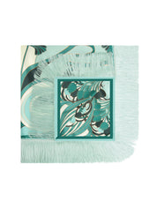 Reversible fringe foulard 90 blooming tulip placee
