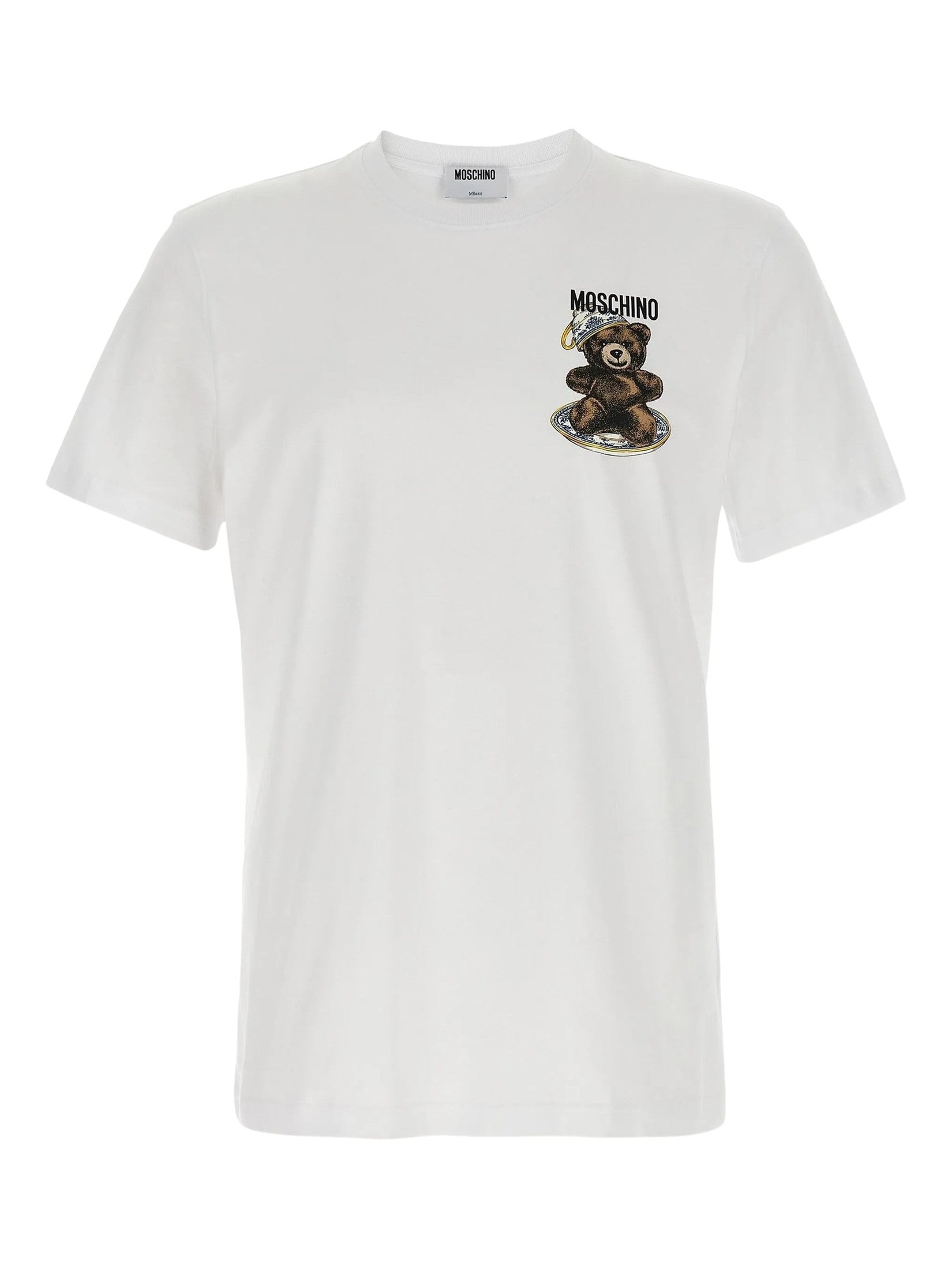 Teddy bear-print crewneck T-shirt