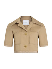 Short-sleeved organic cotton jacket