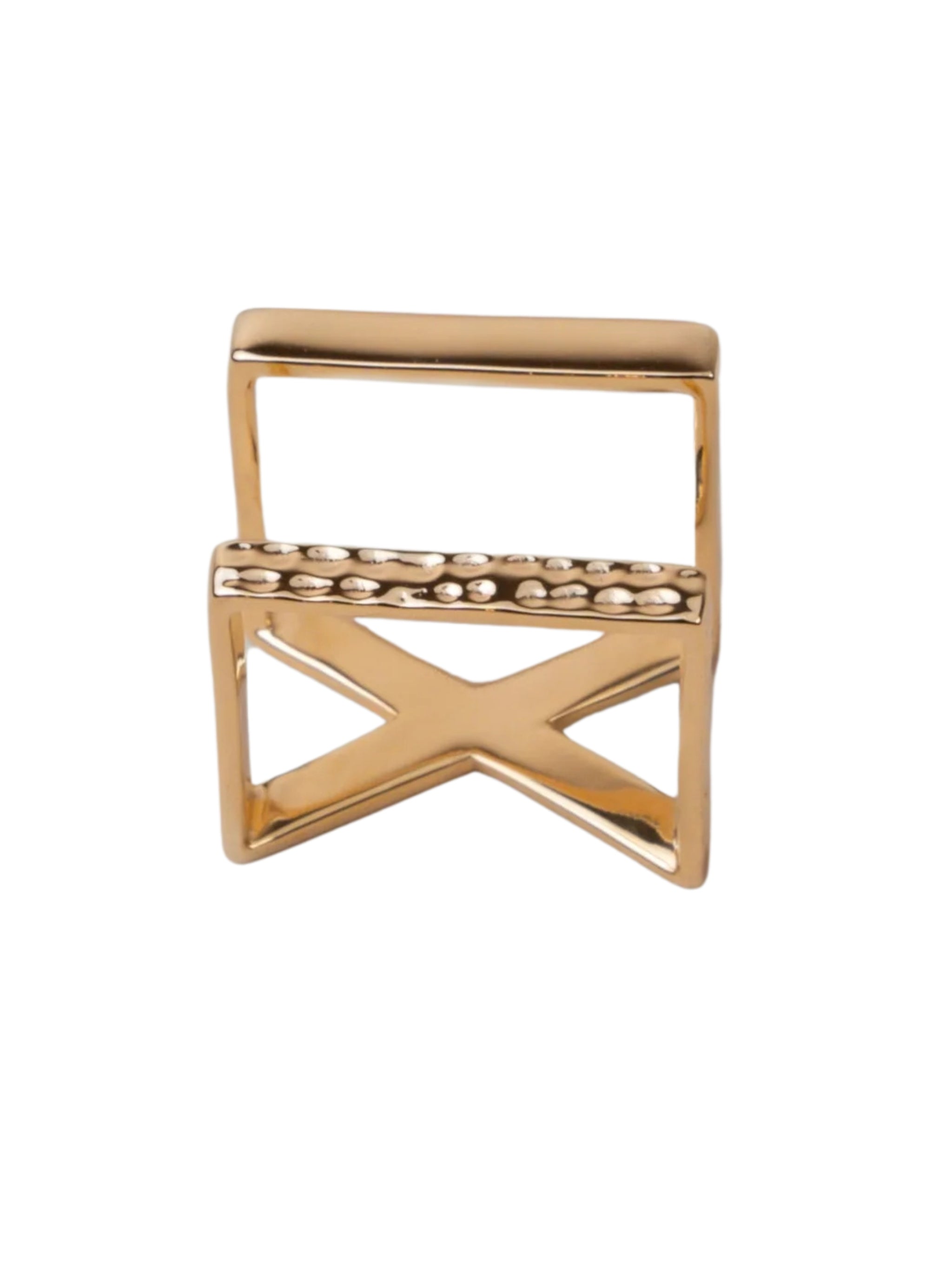 The x ring in sterling silver & 18k gold vermeil