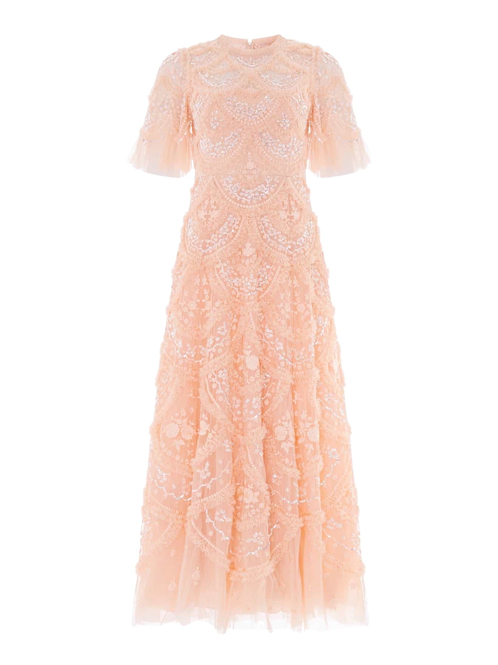 Carmen ruffle ankle gown