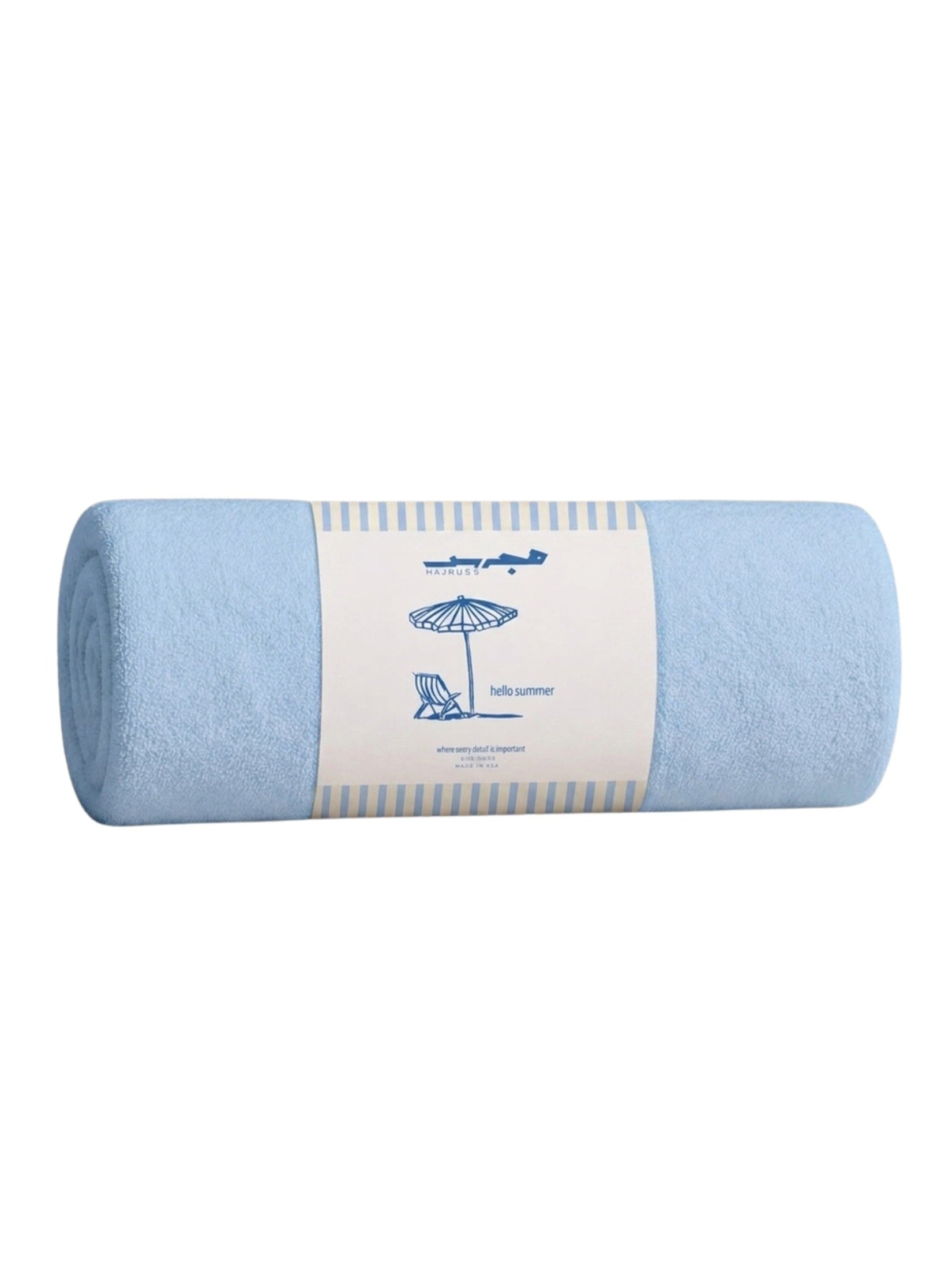 Baby blue hajruss towel