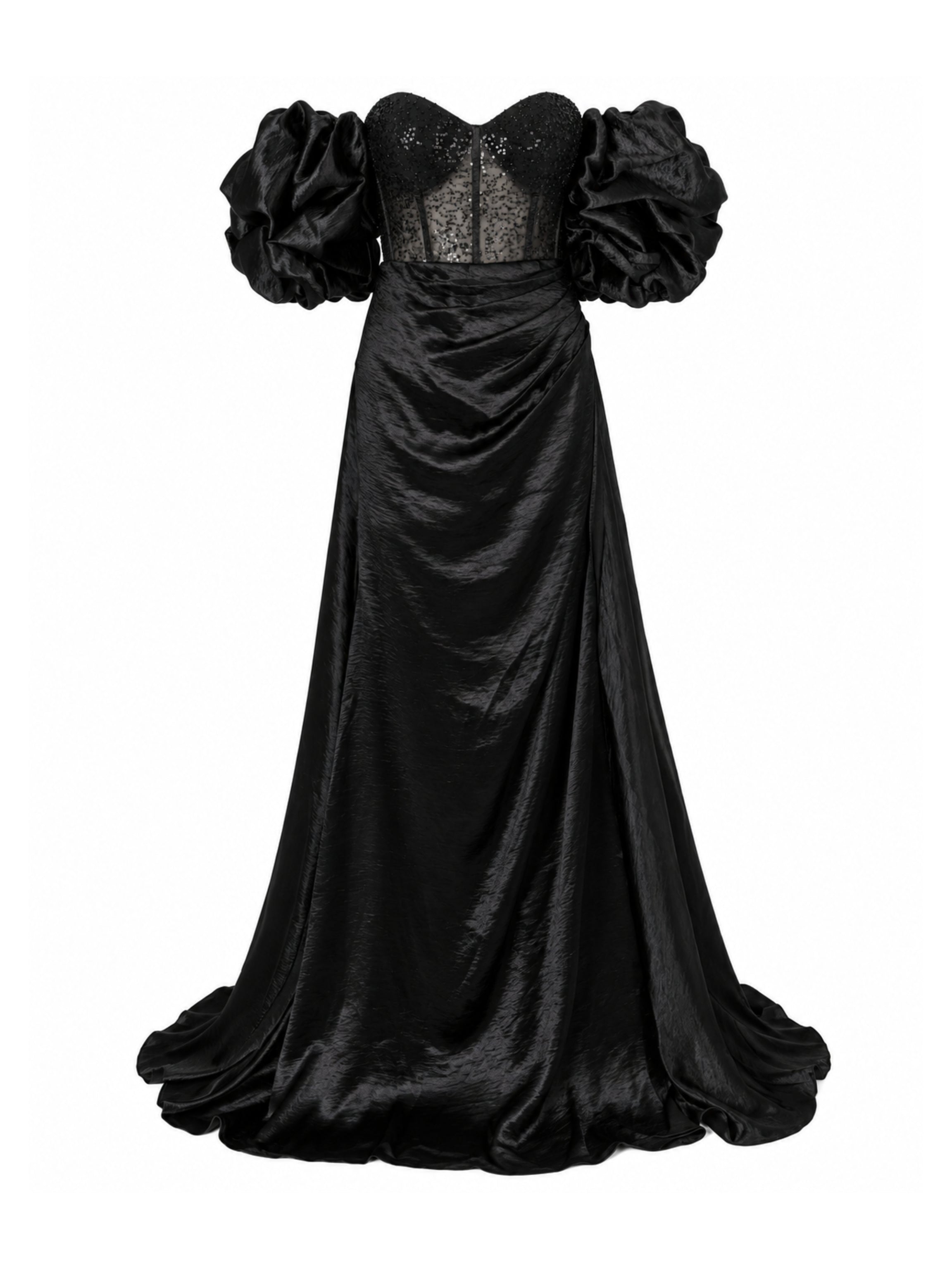 Satin-Crystal Dress