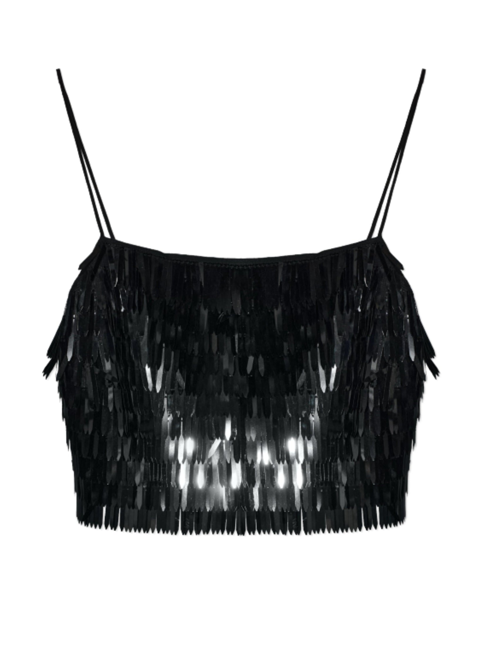 Black sequin top