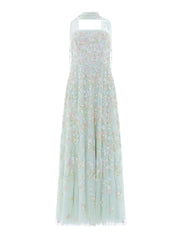 Forget-me-not strapless gown