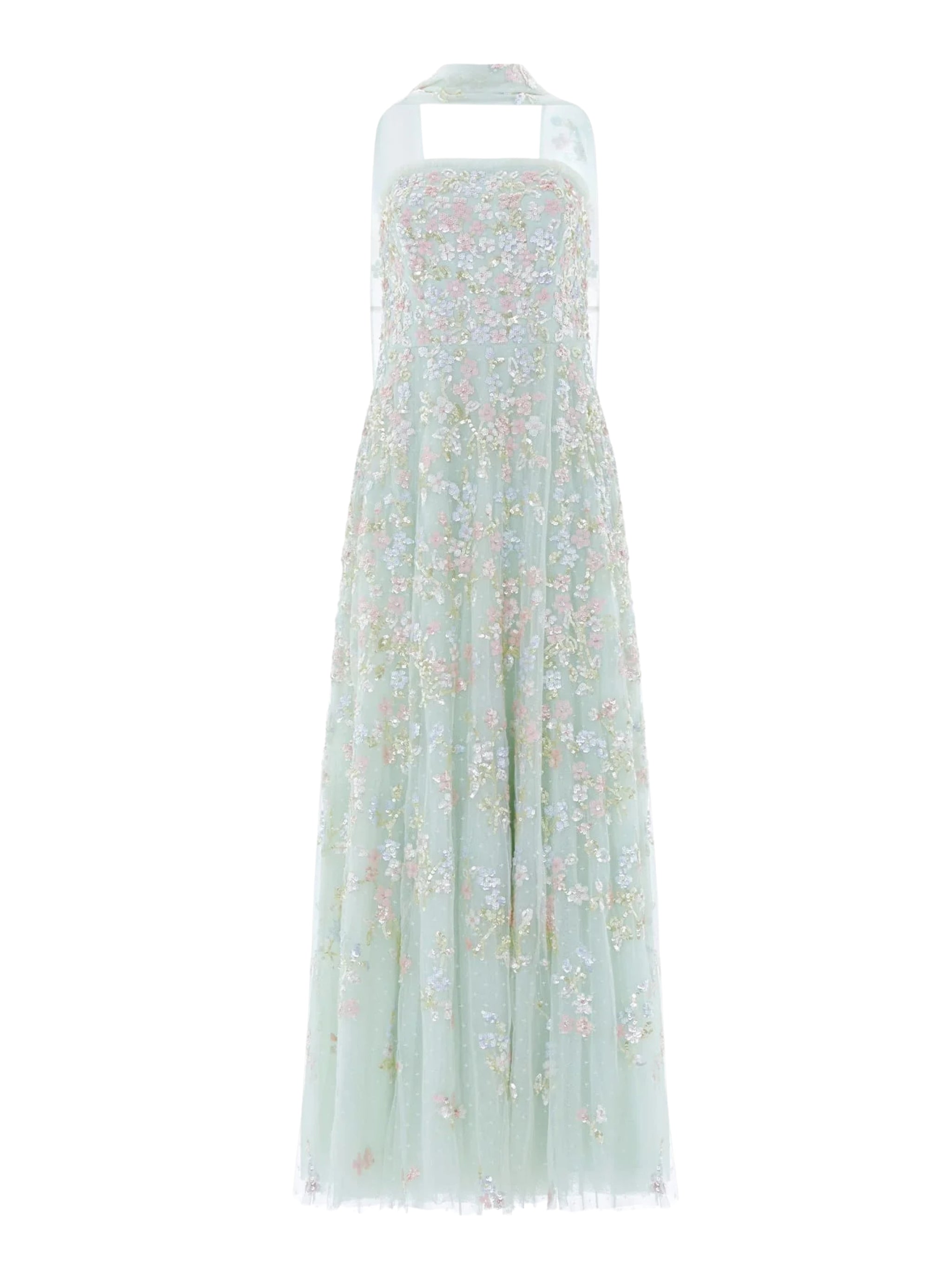 Forget-me-not strapless gown